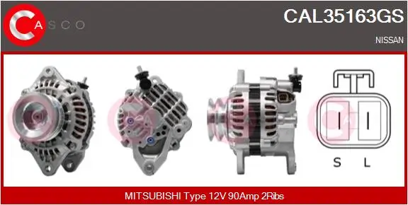 Generator 12 V CASCO CAL35163GS