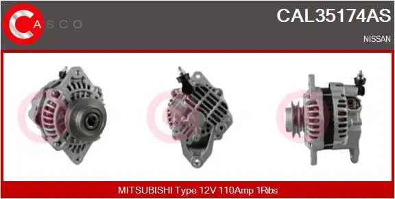 Generator 12 V CASCO CAL35174AS