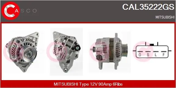 Generator 12 V CASCO CAL35222GS
