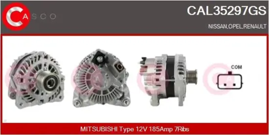 Generator 12 V CASCO CAL35297GS Bild Generator 12 V CASCO CAL35297GS