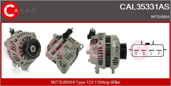 Generator 12 V CASCO CAL35331AS