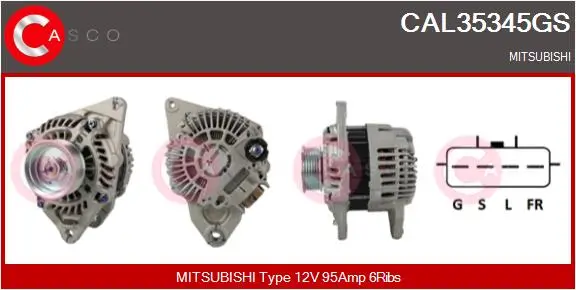 Generator 12 V CASCO CAL35345GS