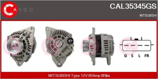 Generator 12 V CASCO CAL35345GS Bild Generator 12 V CASCO CAL35345GS