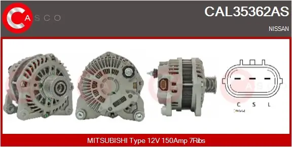 Generator 12 V CASCO CAL35362AS