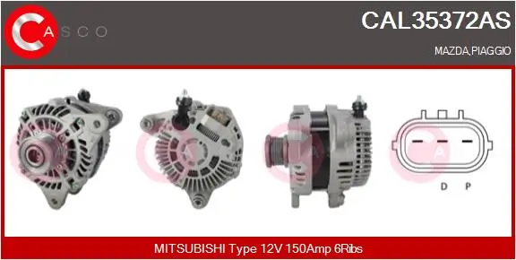 Generator 12 V CASCO CAL35372AS