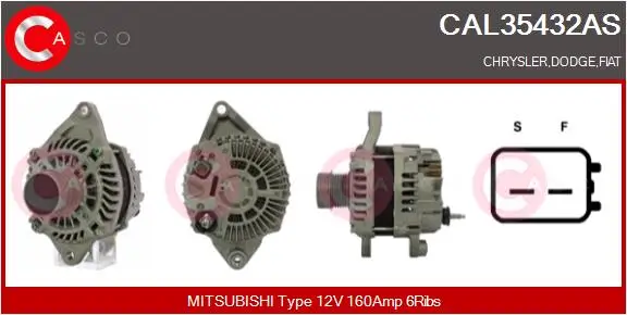 Generator 12 V CASCO CAL35432AS
