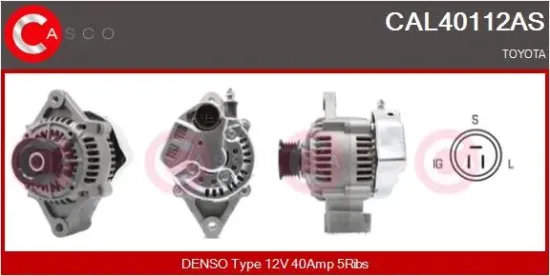 Generator 12 V CASCO CAL40112AS Bild Generator 12 V CASCO CAL40112AS