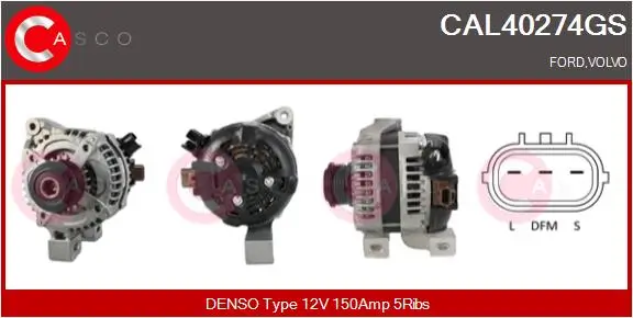 Generator 12 V CASCO CAL40274GS