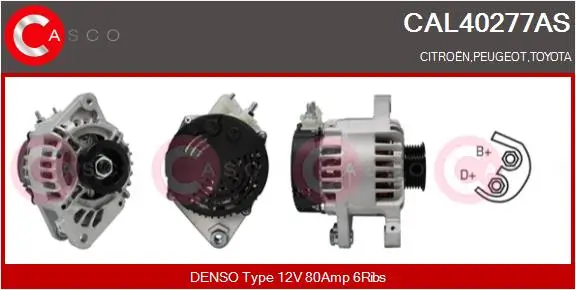 Generator 12 V CASCO CAL40277AS