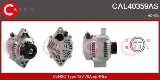 Generator 12 V CASCO CAL40359AS Bild Generator 12 V CASCO CAL40359AS