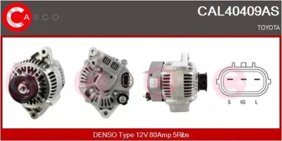 Generator 12 V CASCO CAL40409AS Bild Generator 12 V CASCO CAL40409AS