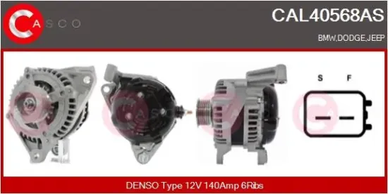 Generator 12 V CASCO CAL40568AS Bild Generator 12 V CASCO CAL40568AS