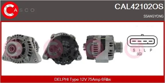 Generator 12 V CASCO CAL42102OS