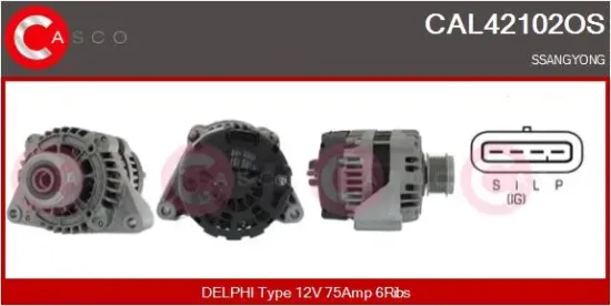 Generator 12 V CASCO CAL42102OS Bild Generator 12 V CASCO CAL42102OS