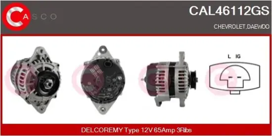 Generator 12 V CASCO CAL46112GS Bild Generator 12 V CASCO CAL46112GS