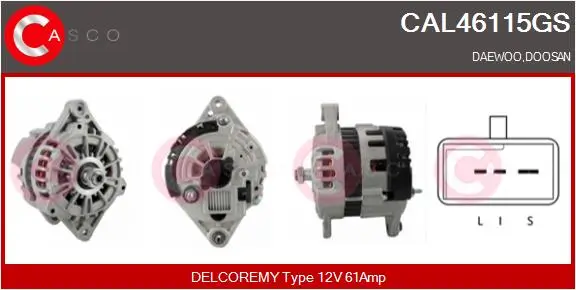 Generator 12 V CASCO CAL46115GS