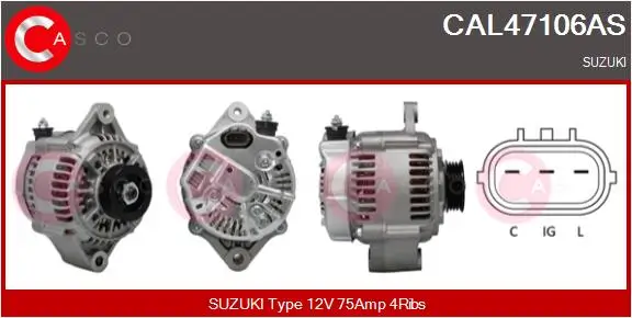 Generator 12 V CASCO CAL47106AS