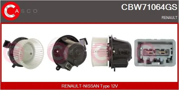 Innenraumgebläse 12 V CASCO CBW71064GS