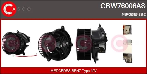 Innenraumgebläse 12 V CASCO CBW76006AS