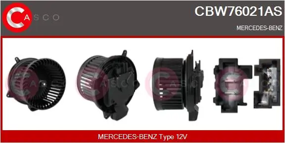 Innenraumgebläse 12 V CASCO CBW76021AS