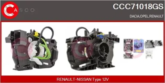 Wickelfeder, Airbag 12 V CASCO CCC71018GS Bild Wickelfeder, Airbag 12 V CASCO CCC71018GS