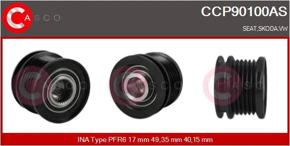 Riemenscheibe, Generator CASCO CCP90100AS