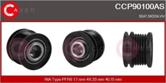 Riemenscheibe, Generator CASCO CCP90100AS Bild Riemenscheibe, Generator CASCO CCP90100AS