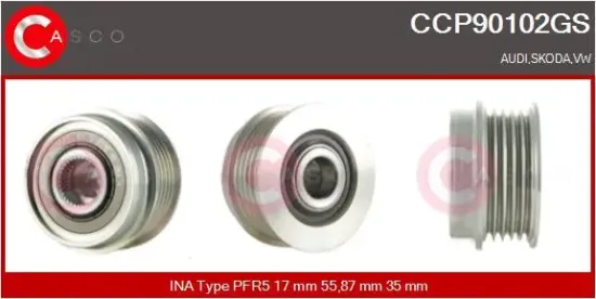 Riemenscheibe, Generator CASCO CCP90102GS Bild Riemenscheibe, Generator CASCO CCP90102GS