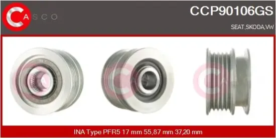 Riemenscheibe, Generator CASCO CCP90106GS Bild Riemenscheibe, Generator CASCO CCP90106GS