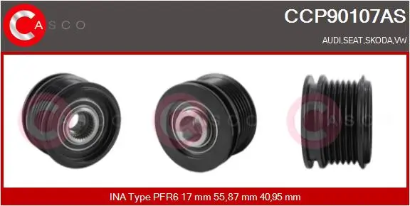 Riemenscheibe, Generator CASCO CCP90107AS