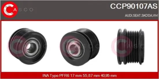 Riemenscheibe, Generator CASCO CCP90107AS Bild Riemenscheibe, Generator CASCO CCP90107AS