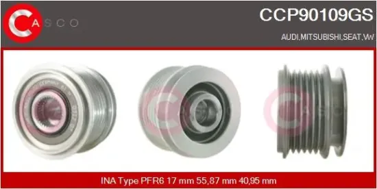 Riemenscheibe, Generator CASCO CCP90109GS Bild Riemenscheibe, Generator CASCO CCP90109GS