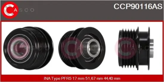Riemenscheibe, Generator CASCO CCP90116AS Bild Riemenscheibe, Generator CASCO CCP90116AS