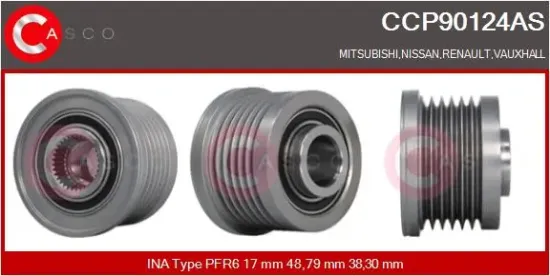 Riemenscheibe, Generator CASCO CCP90124AS Bild Riemenscheibe, Generator CASCO CCP90124AS