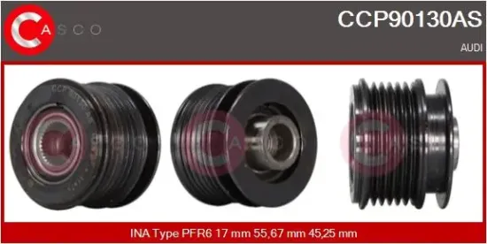 Riemenscheibe, Generator CASCO CCP90130AS Bild Riemenscheibe, Generator CASCO CCP90130AS