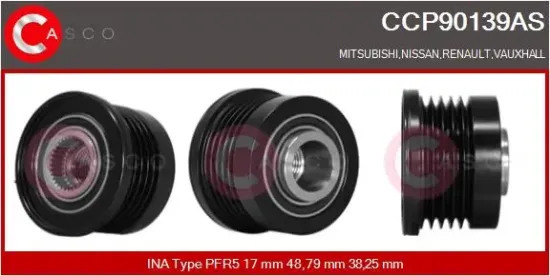Riemenscheibe, Generator CASCO CCP90139AS Bild Riemenscheibe, Generator CASCO CCP90139AS