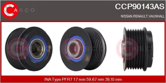 Riemenscheibe, Generator CASCO CCP90143AS