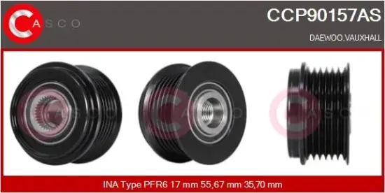 Riemenscheibe, Generator CASCO CCP90157AS Bild Riemenscheibe, Generator CASCO CCP90157AS