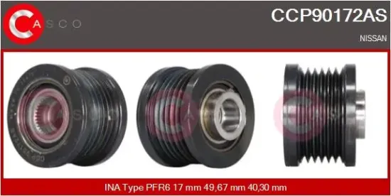 Riemenscheibe, Generator CASCO CCP90172AS Bild Riemenscheibe, Generator CASCO CCP90172AS