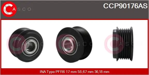 Riemenscheibe, Generator CASCO CCP90176AS