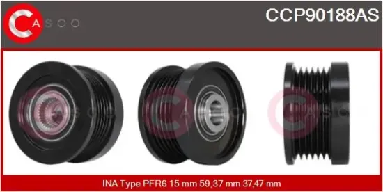 Riemenscheibe, Generator CASCO CCP90188AS Bild Riemenscheibe, Generator CASCO CCP90188AS