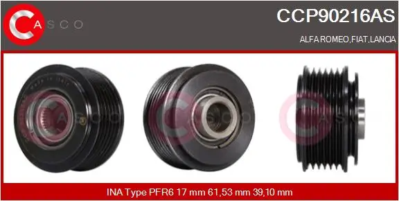 Riemenscheibe, Generator CASCO CCP90216AS