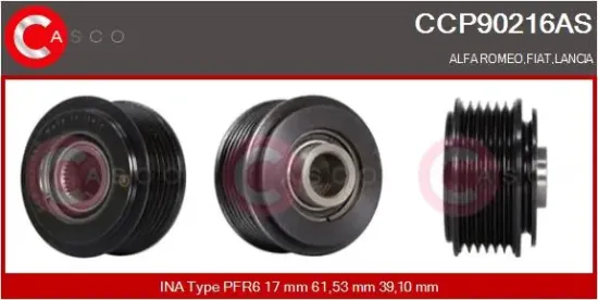 Riemenscheibe, Generator CASCO CCP90216AS Bild Riemenscheibe, Generator CASCO CCP90216AS