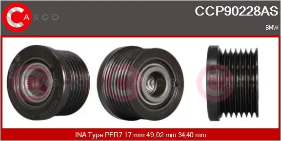 Riemenscheibe, Generator CASCO CCP90228AS