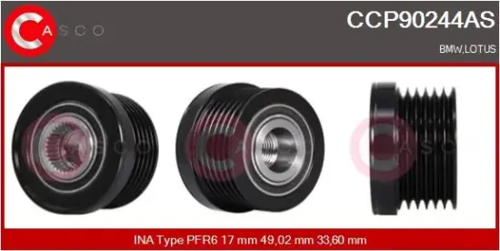 Riemenscheibe, Generator CASCO CCP90244AS Bild Riemenscheibe, Generator CASCO CCP90244AS