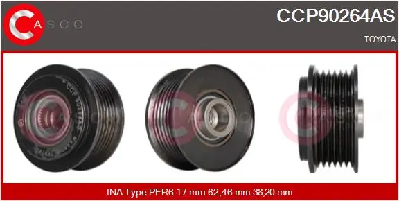 Riemenscheibe, Generator CASCO CCP90264AS