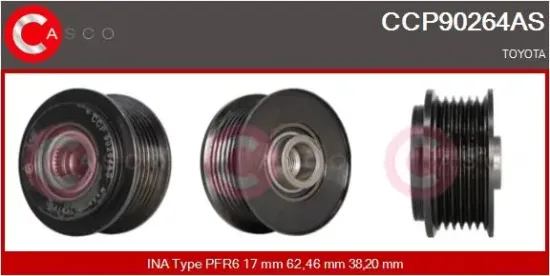 Riemenscheibe, Generator CASCO CCP90264AS Bild Riemenscheibe, Generator CASCO CCP90264AS