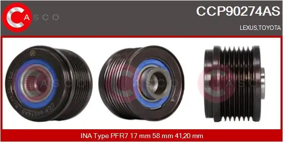Riemenscheibe, Generator CASCO CCP90274AS