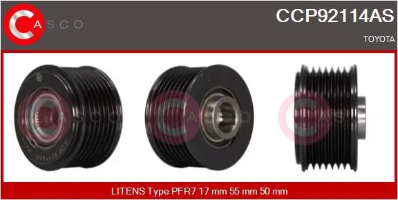 Riemenscheibe, Generator CASCO CCP92114AS