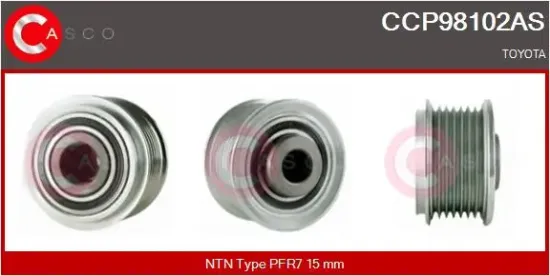 Riemenscheibe, Generator CASCO CCP98102AS Bild Riemenscheibe, Generator CASCO CCP98102AS